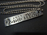 Just Breathe inspirational bar necklace - Drake Designs Jewelry
