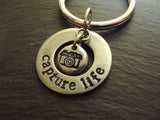 Photographer gift capture life keychain photography gifts - Drake Designs Jewelry