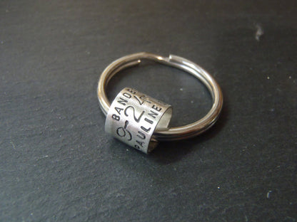 Personalized hunting gifts for him - duck band keychain - Drake Designs Jewelry