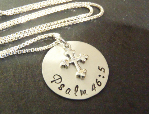 Scripture Jewelry - Sterling silver personalized Bible verse necklace - Drake Designs Jewelry