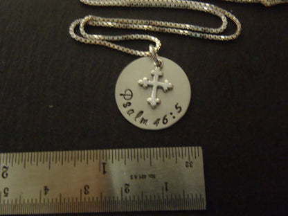 Scripture Jewelry - Sterling silver personalized Bible verse necklace - Drake Designs Jewelry