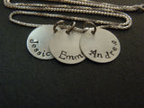 Sterling silver Mother's necklace personalized with names for mom - Drake Designs Jewelry