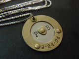 personalized Anniversary gift for wife - hand stamped initials and anniversary date necklace - Drake Designs Jewelry