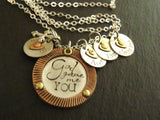 wife gift Family necklace God gave me you hand stamped personalized necklace - Drake Designs Jewelry