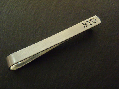 tie bar personalized with custom coordinates GPS latitude longitude Men's Tie Clip with secret Message - Drake Designs Jewelry