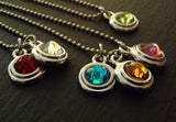 Personalized Birthstone charm necklace for mom, grandma or for yourself - Drake Designs Jewelry