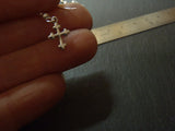 Sterling Silver cross tiny dangle earrings - Drake Designs Jewelry