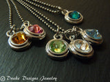 Personalized Birthstone charm necklace for mom, grandma or for yourself - Drake Designs Jewelry