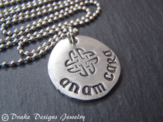 unique anam cara necklace Irish jewlry Celtic necklace best friend gift - Drake Designs Jewelry