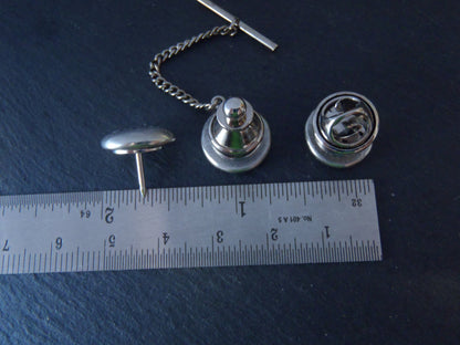 Rustic Men's personalized antler tie pin custom tie tack - Drake Designs Jewelry