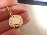 Rose gold Roman numeral necklace personalized 14k gold fill anniversary gift for her - Drake Designs Jewelry