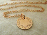 Rose gold Roman numeral necklace personalized 14k gold fill anniversary gift for her - Drake Designs Jewelry