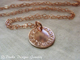 Rose gold Roman numeral necklace personalized 14k gold fill anniversary gift for her - Drake Designs Jewelry