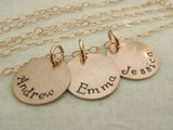rose gold mom necklace with kid's names 14k gold fill - Drake Designs Jewelry