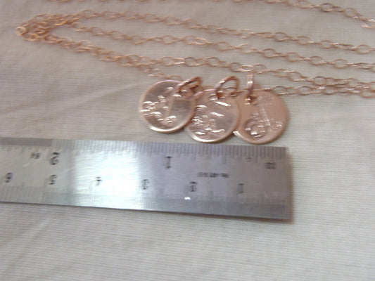 rose gold fancy initial necklace 14k gold fill personalized with ornate initial - Drake Designs Jewelry