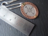 Personalized compass necklace with custom coordinates - Latitude and longitude jewelry - Drake Designs Jewelry