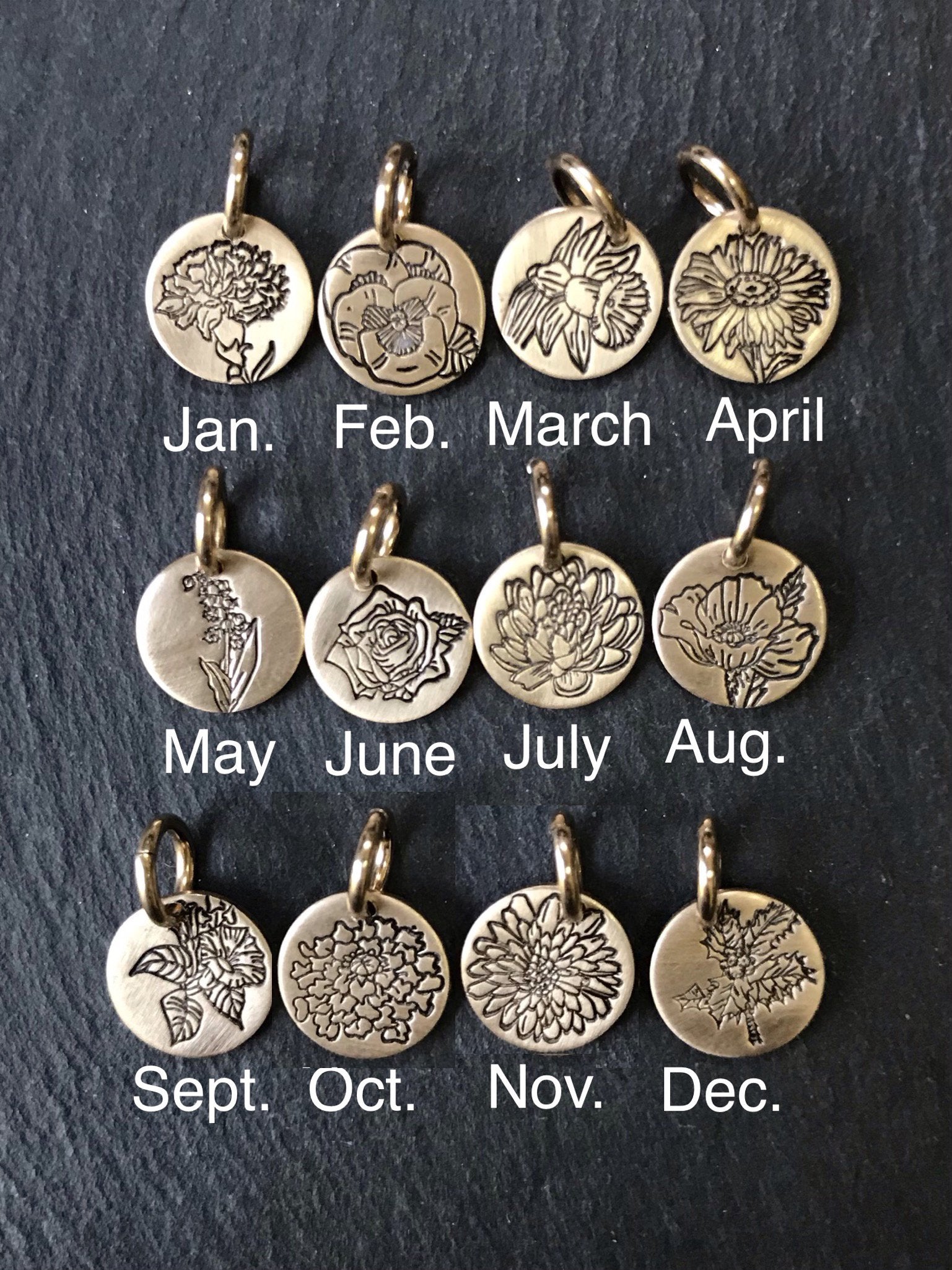 Birth flower necklace. personalized birthday gift mom necklace 14k gold filled- Drake Designs Jewelry