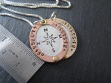 Personalized compass necklace with custom coordinates - Latitude and longitude jewelry - Drake Designs Jewelry