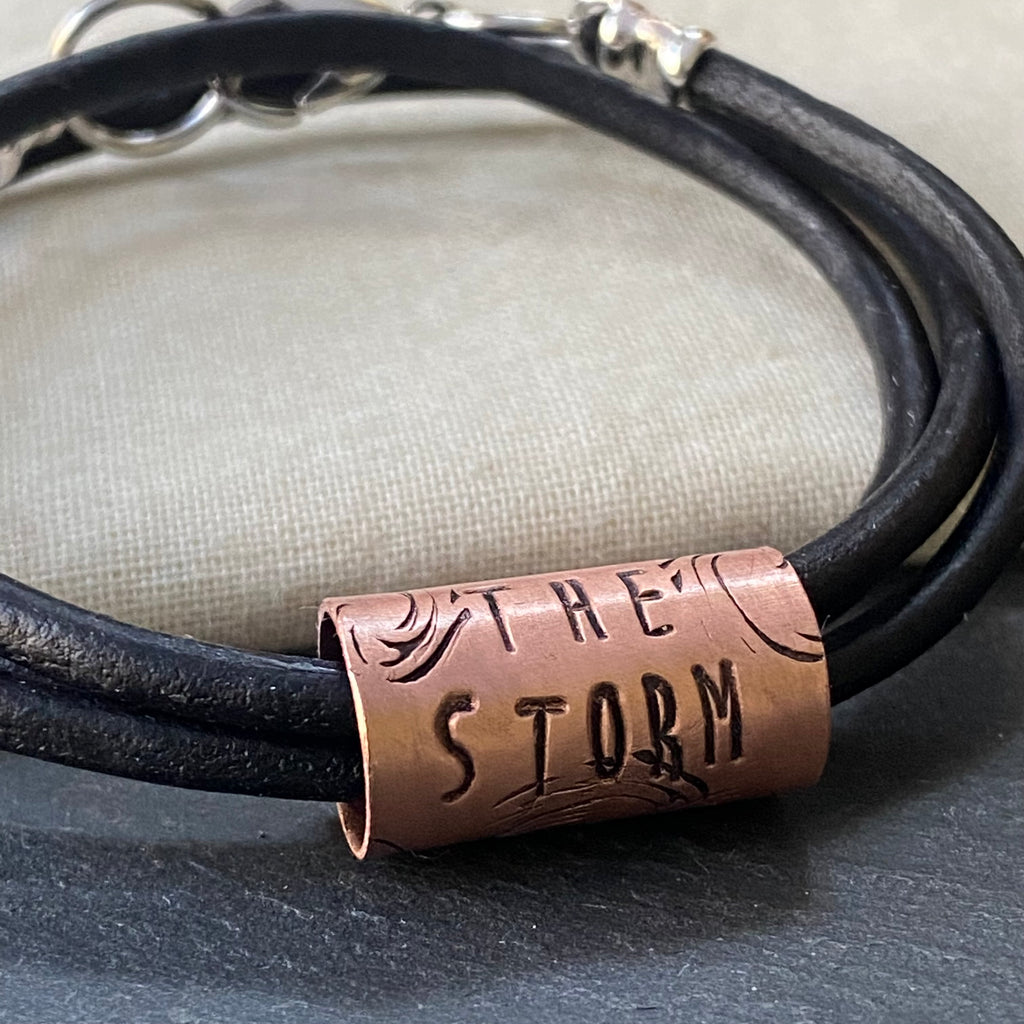 I am the storm bracelet hand made with copper charm. drake designs jewelry