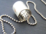 Silver secret message necklace for men or women - Drake Designs Jewelry